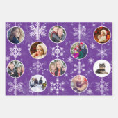 Weihnachtsschneeflocken Zehn beliebte Fotos Geschenkpapier Set (Vorderseite 3)