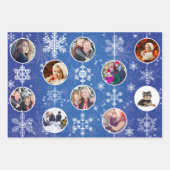 Weihnachtsschneeflocken Zehn beliebte Fotos Geschenkpapier Set (Vorderseite 2)