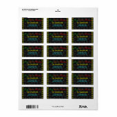 WeihnachtsschneeflockenJoy Liebe Peace Address Lab Adressaufkleber (Vorne)