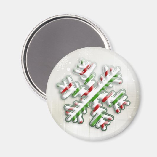 Weihnachtsschneeflockenmagnet Magnet (Vorderseite/Rückseite)