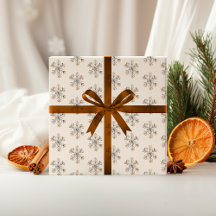 Weihnachtsschneeflockenpapier | Geschenkwrap