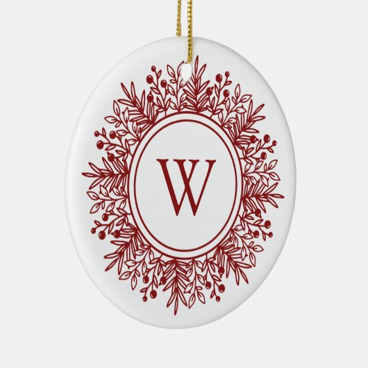 Weihnachtsschneeflogramm Keramik Ornament (Rechts)