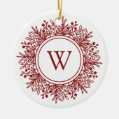 Weihnachtsschneeflogramm Keramik Ornament (Vorne)