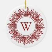 Weihnachtsschneeflogramm Keramik Ornament (Hinten)