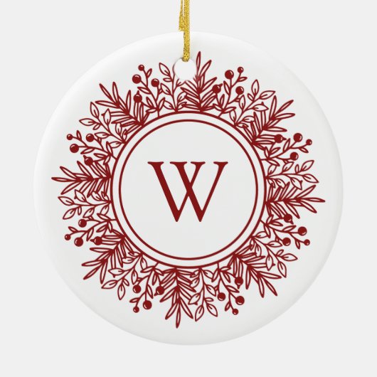 Weihnachtsschneeflogramm Keramik Ornament (Hinten)