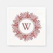 Weihnachtsschneeflogramm Serviette (Vorderseite)