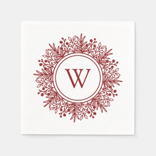 Weihnachtsschneeflogramm Serviette (Vorderseite)