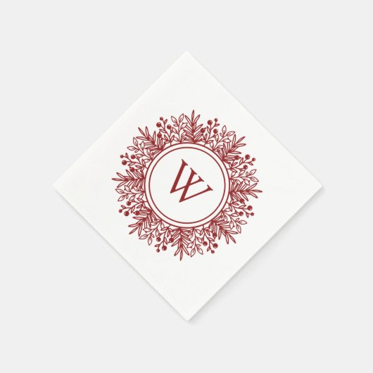 Weihnachtsschneeflogramm Serviette (Ecke)