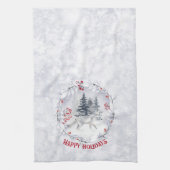 Weihnachtsschneefox | Winterlandschaft | Geschirrtuch (Vertikal)