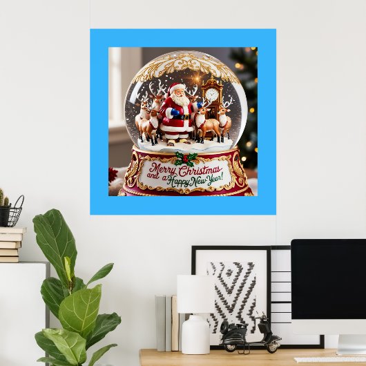 Weihnachtsschneegauer Mauer Poster (Heimbüro)