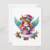 Weihnachtsschneegel Feiertagspostkarte (Vorne/Hinten)