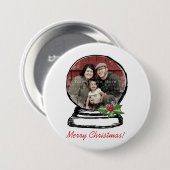 Weihnachtsschneegel-Foto Button (Vorne & Hinten)