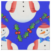 Weihnachtsschneegewebe Stoff (Nahaufnahme)