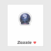 Weihnachtsschneeglobe Aufkleber (Blatt)