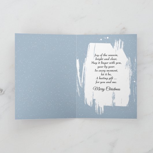 Weihnachtsschneeglobe Bergdorf Feiertagskarte (Innenseite)