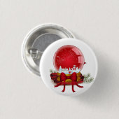 Weihnachtsschneeglobe Button (Vorne & Hinten)