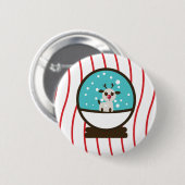 Weihnachtsschneeglobe Button (Vorne & Hinten)