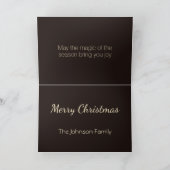 Weihnachtsschneeglobe Feiertagskarte (Innenseite)