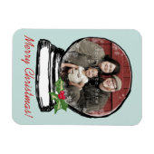 Weihnachtsschneeglobe-Foto Magnet (Horizontal)