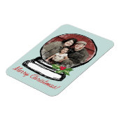 Weihnachtsschneeglobe-Foto Magnet (Linke Seite)