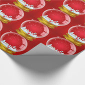 Weihnachtsschneeglobe Geschenkpapier (Ecke)