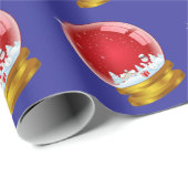 Weihnachtsschneeglobe Geschenkpapier (Rolleneckpunkt)