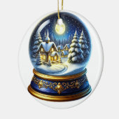Weihnachtsschneeglobe Jährlich Keramik Ornament (Links)