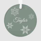 Weihnachtsschneeglobe | Kinder im Schnee Ornament (Rückseite)