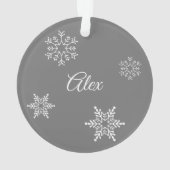 Weihnachtsschneeglobe | Kinder im Schnee Ornament (Rückseite)