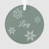 Weihnachtsschneeglobe | Menschen und Hirsche, Pers Ornament (Rückseite)