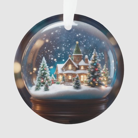 Weihnachtsschneeglobe Ornament (Vorderseite)