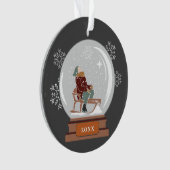 Weihnachtsschneeglobe | Person im Schnee Ornament (Vorderseite)