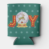 Weihnachtsschneeglobe Rentierschneeflocken Dosenkühler (Vorderseite)