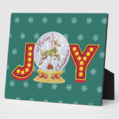 Weihnachtsschneeglobe Rentierschneeflocken Fotoplatte (Seite)