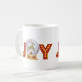 Weihnachtsschneeglobe Rentierschneeflocken Kaffeetasse (Vorderseite Links)