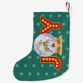 Weihnachtsschneeglobe Rentierschneeflocken Kleiner Weihnachtsstrumpf