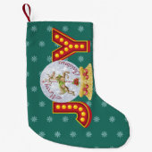 Weihnachtsschneeglobe Rentierschneeflocken Kleiner Weihnachtsstrumpf (Vorderseite)