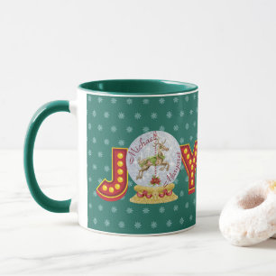 Weihnachtsschneeglobe Rentierschneeflocken Tasse