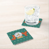 Weihnachtsschneeglobe Rentierschneeflocken Untersetzer (Vor Ort)