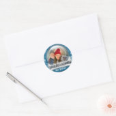 Weihnachtsschneeglobe-Template-Umschlag Aufkleber (Umschlag)