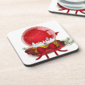 Weihnachtsschneeglobe Untersetzer (Linke Seite)