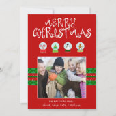 Weihnachtsschneeglobes Weihnachtsfeiertag Fotokart Feiertagskarte (Vorderseite)