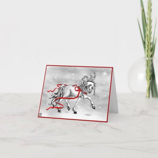 Weihnachtsschneeglocken Feiertagskarte (Vorderseite)