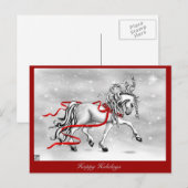 Weihnachtsschneeglocken Feiertagspostkarte (Vorne/Hinten)