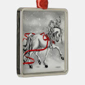 Weihnachtsschneeglocken Silbernes Ornament (Rechts)