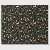 Weihnachtsschneeglocken und -brunnen geschenkpapier (Flach)