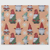 Weihnachtsschneegnome Geschenkpapier (Flach)