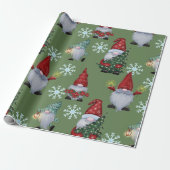 Weihnachtsschneegnome Geschenkpapier (Ungerollt)