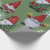Weihnachtsschneegnome Geschenkpapier (Ecke)