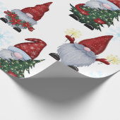 Weihnachtsschneegnomen Wrapping Paper Geschenkpapier (Ecke)